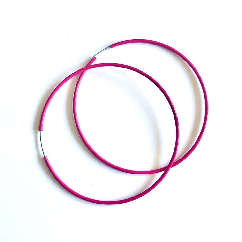 Pink Hoop Earrings - NWOT